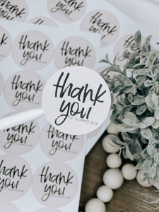2 IN Thank You For Shopping Small Packaging Stickers