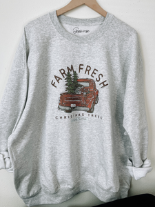 Farm Fresh Christmas Trees Crewneck Sweatshirt