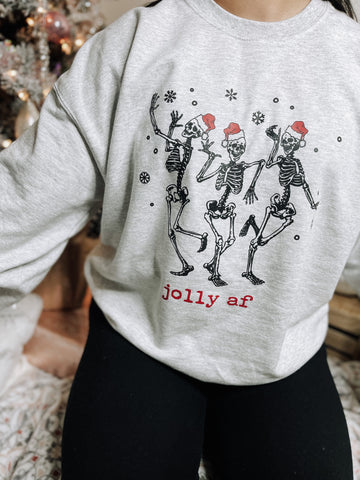 Jolly AF Dancing Skellys Crewneck Sweatshirt