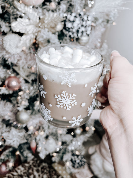 Snowflake Glass Mug