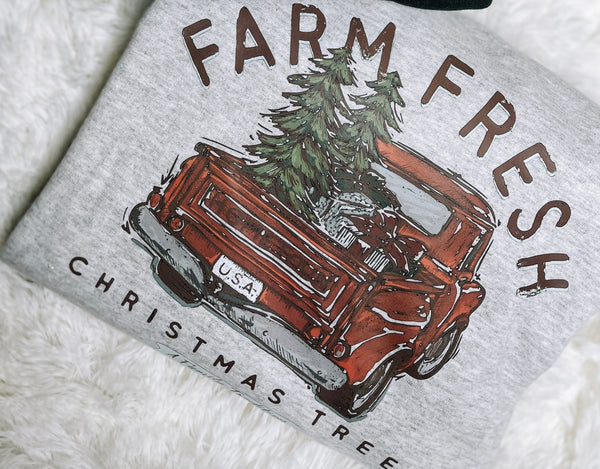 Farm Fresh Christmas Trees Crewneck Sweatshirt