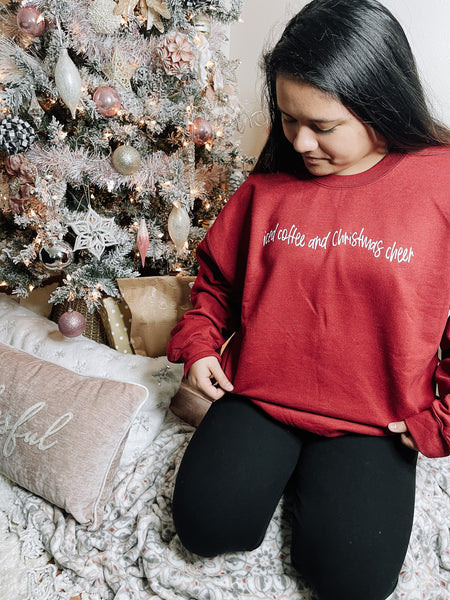 Iced Coffee and Christmas Cheer Crewneck Sweatshirt