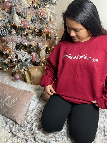 Iced Coffee and Christmas Cheer Crewneck Sweatshirt