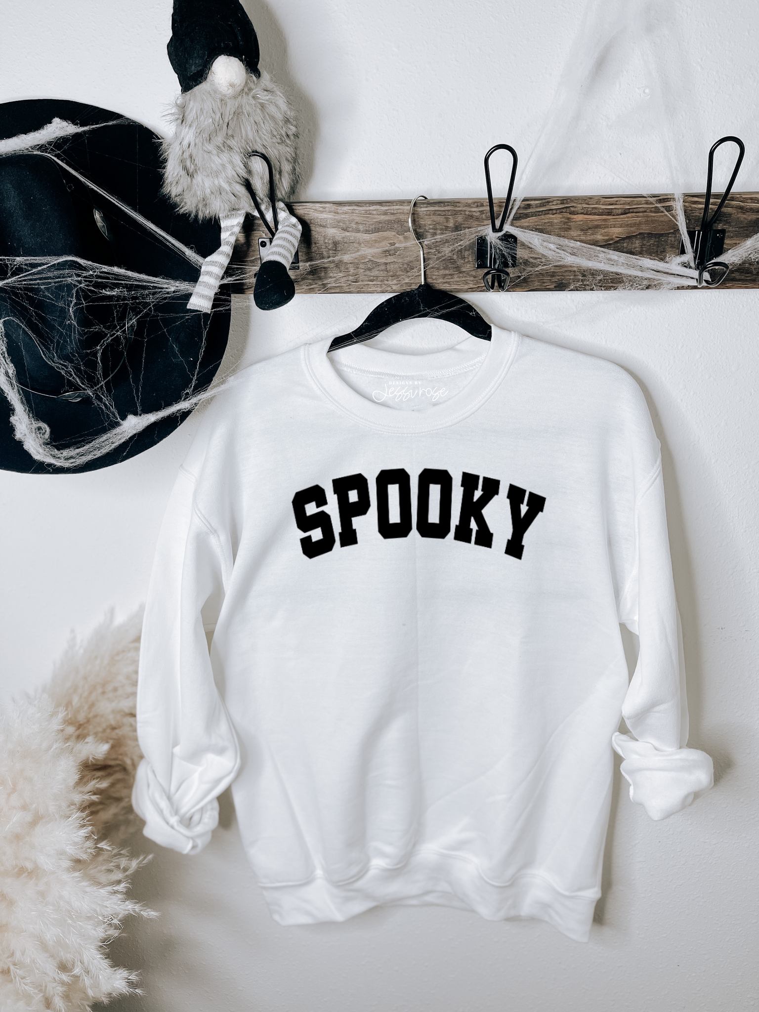 WHITE SPOOKY Crewneck Sweatshirt